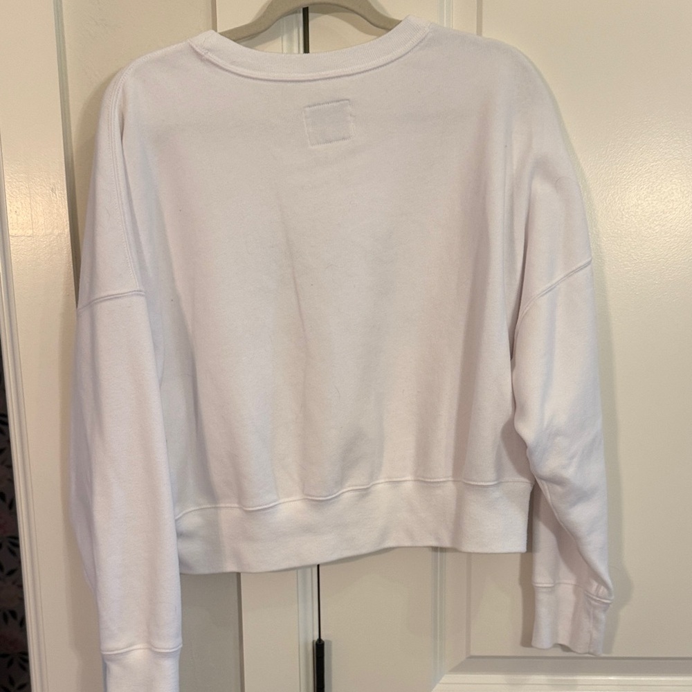 Abercrombie & Fitch White Sunday Crewneck 🇫🇷 French Riviera Large - Picture 4 of 4